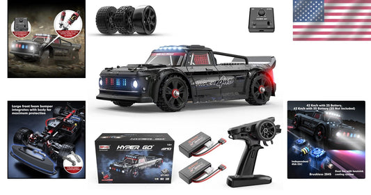 Electric Powered V3 1/14 RC Drift Car – 38 MPH Speed with Controllable Lights