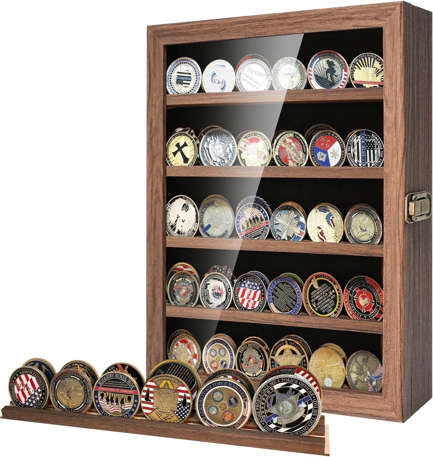 Premium Rustic Coin Display Stand for Collectibles - Easy Setup & Secure Mount