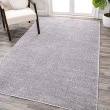 Load image into Gallery viewer, Modern Solid Grey Indoor Area Rug 4' x 6' - Low Pile, Stain Resistant &amp; Pet Safe