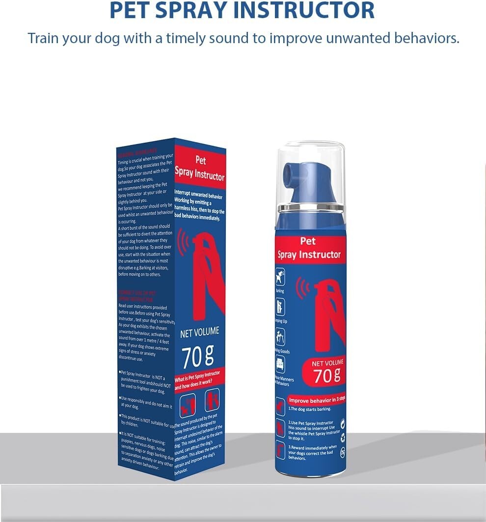 4-Pack of 70ml Dog Instructor Spray - Instant Correction for Unwanted Behaviors