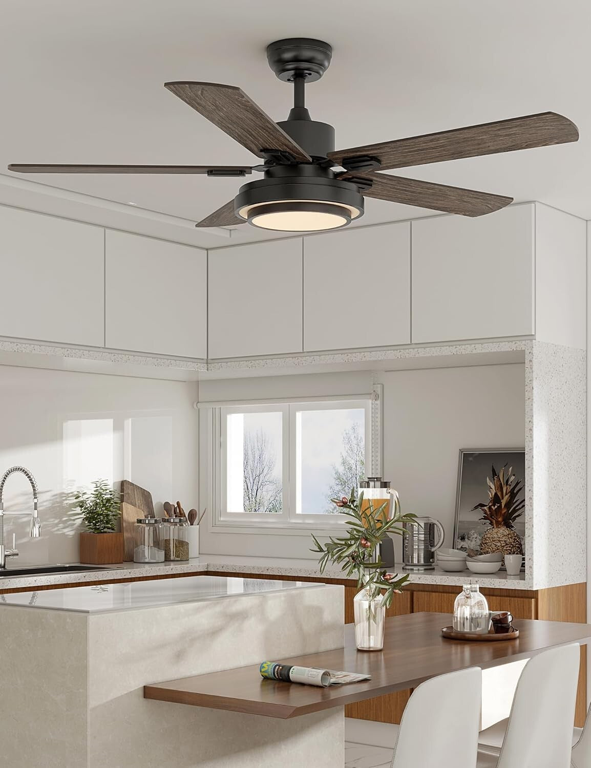 Energy-Efficient 52 Inch Ceiling Fan with Noiseless DC Motor & Remote Control