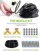 Load image into Gallery viewer, 98.4ft Adjustable Drip Irrigation Kit for Efficient Plant Watering System