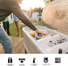 Load image into Gallery viewer, 125 Quart Insulated Hard Shell Ice Chest Cooler with Bottle Opener - Party Bar