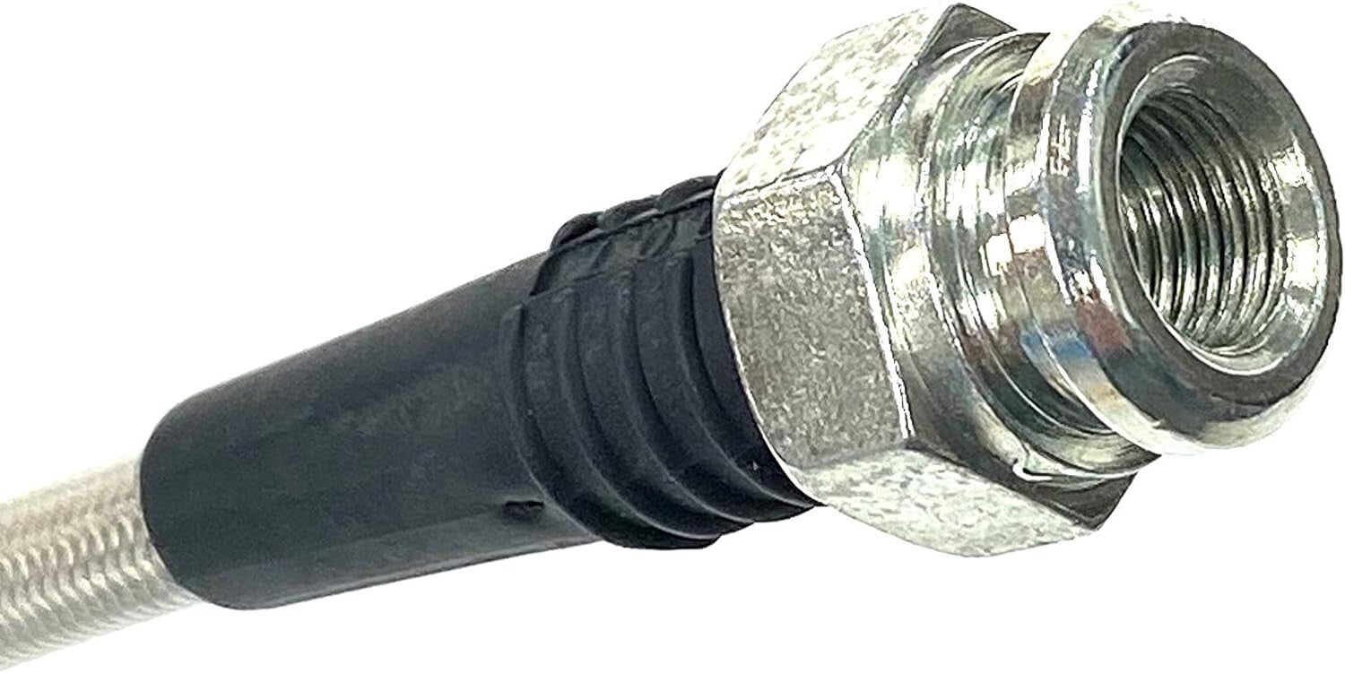 2-Pack 16 Inch Braided Brake Hose with 7/16 Inch Banjo for Easy Installation