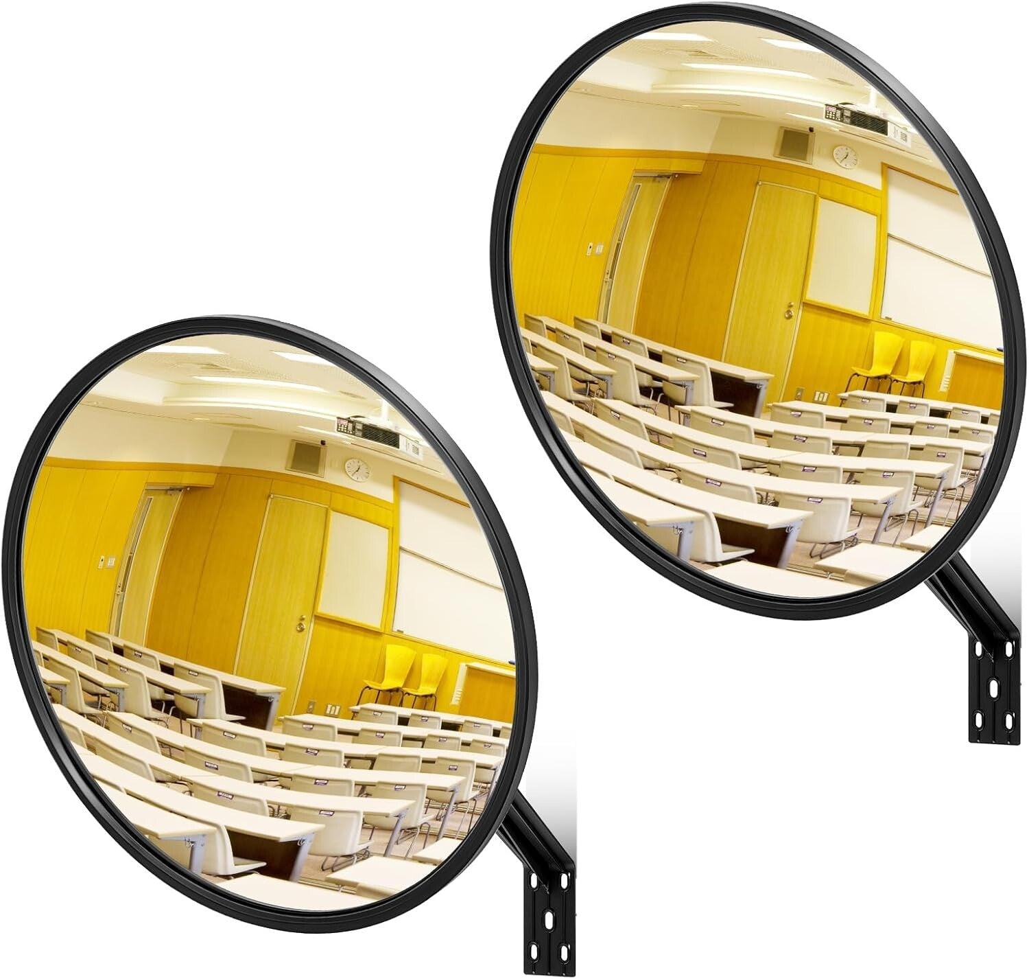 Durable 8'' Round Convex Mirrors with Fixing Bracket for Home & Business Safety