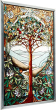 Load image into Gallery viewer, Artistic Stained Glass Window Panel - Tree of Life Design for Elegant Homes
