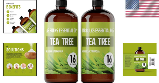 Bulk Aromatherapy Tea Tree Essential Oil 16 oz - Perfect for Candles and Soaps