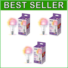 Load image into Gallery viewer, Pack of 3 Energy Efficient A21 Smart LED Bulbs - Voice &amp; App Controlled Lighting
