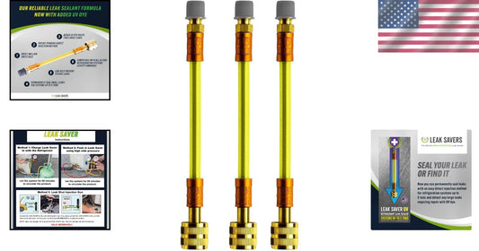 Direct Inject UV Refrigerant Leak Sealer with Dye - Compatible with All Systems