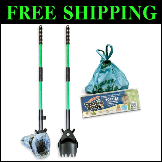 Compact Ergonomic Pooper Scooper and Rake Combo for Efficient Dog Waste Cleanup