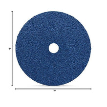 Load image into Gallery viewer, Durable 36 Grit Zirconia Sanding Discs 7" x 7/8" - 25 Pack for Angle Grinders