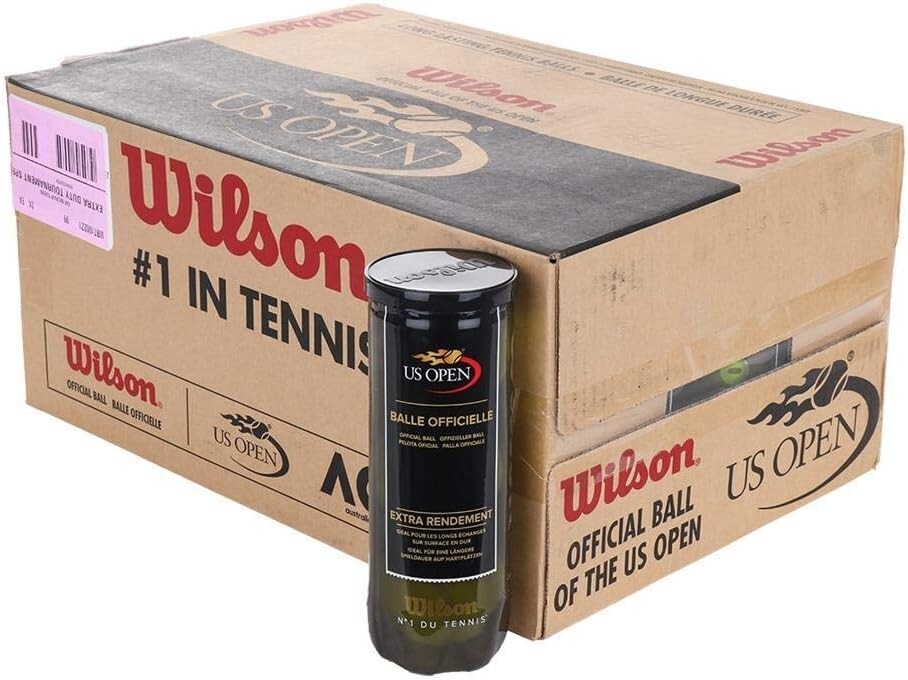 Durable 24 Can Case of U.S. Open Tennis Balls - Optimal Hard Court Performance