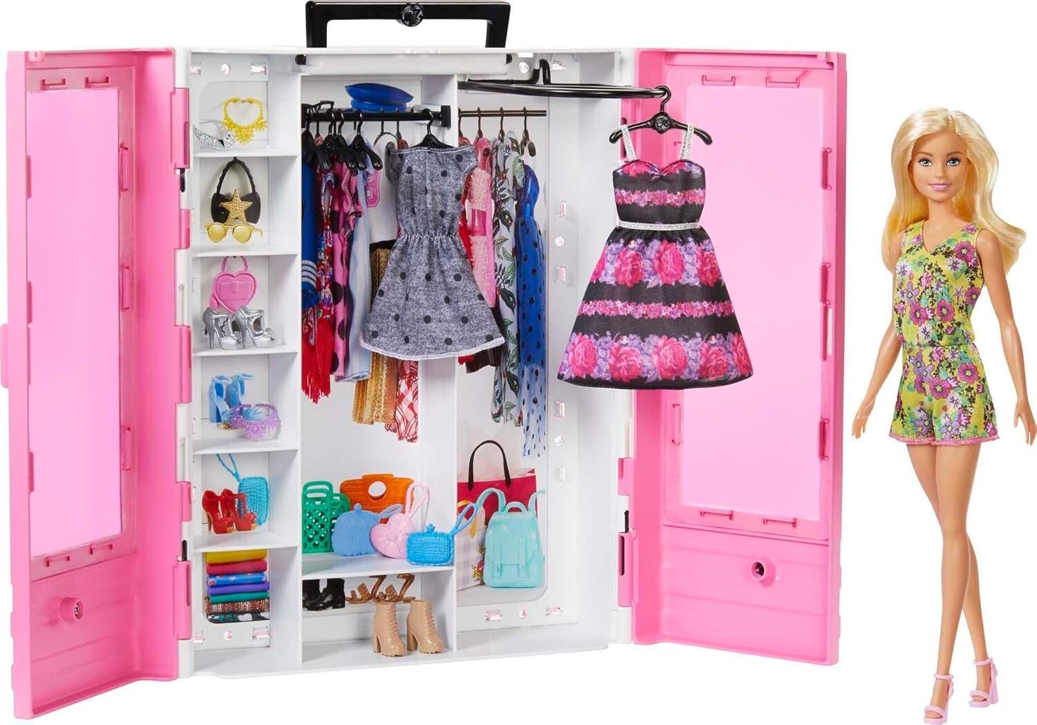 Blonde Fashion Doll with Chic Pink Closet & Accessories - Perfect Gift for Girls