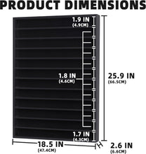 Load image into Gallery viewer, Open Front 1:64 Scale Toy Car Display Case - Wall Mount, No Door, Black
