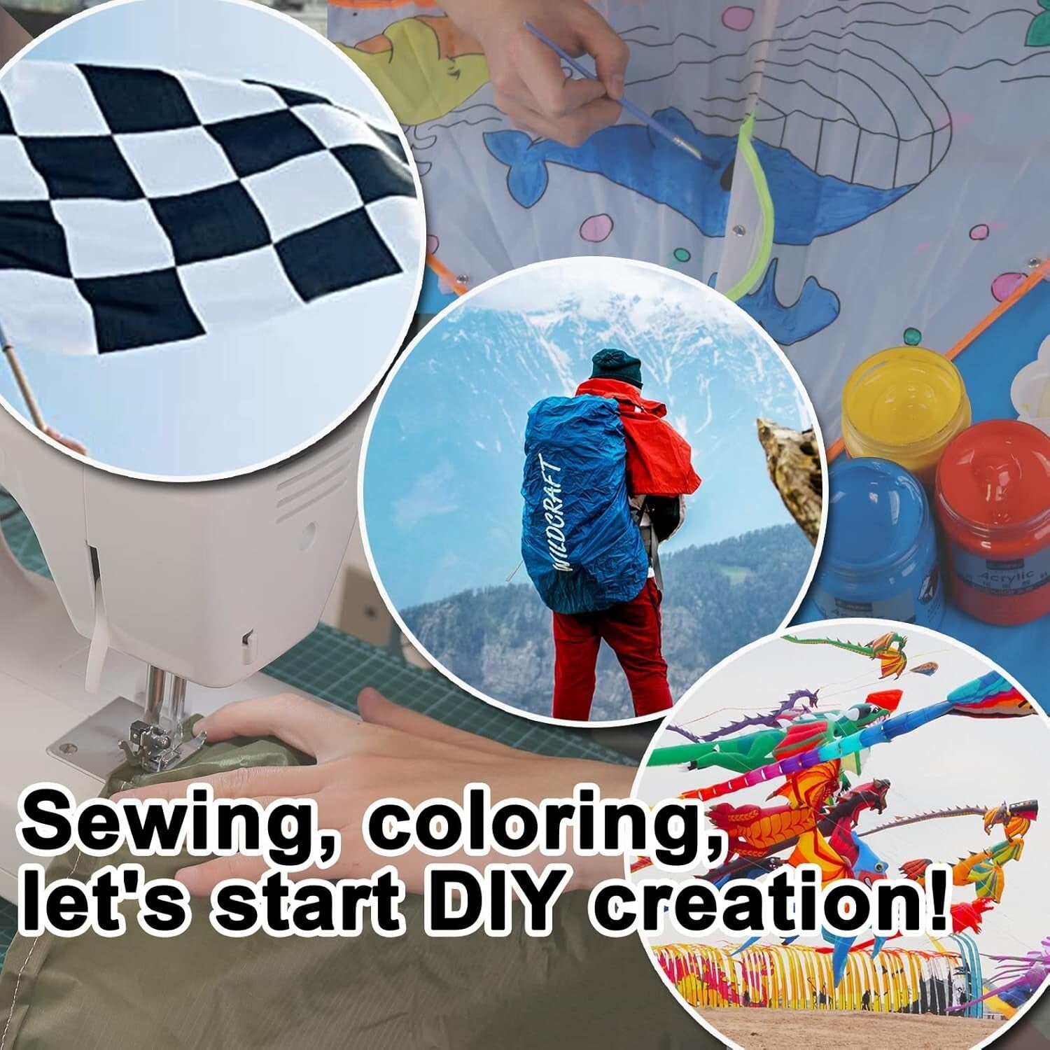 40D Waterproof Ripstop Nylon Fabric - 60x393 Inch, Lightweight for DIY Projects