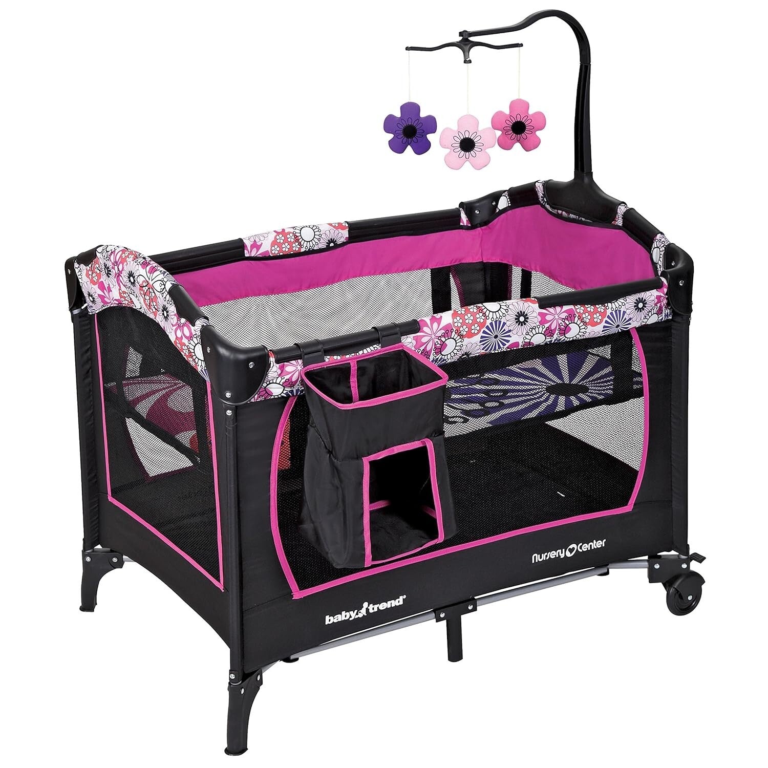 Lightweight Nursery Center Playard in Floral Garden – Ideal for Toddlers