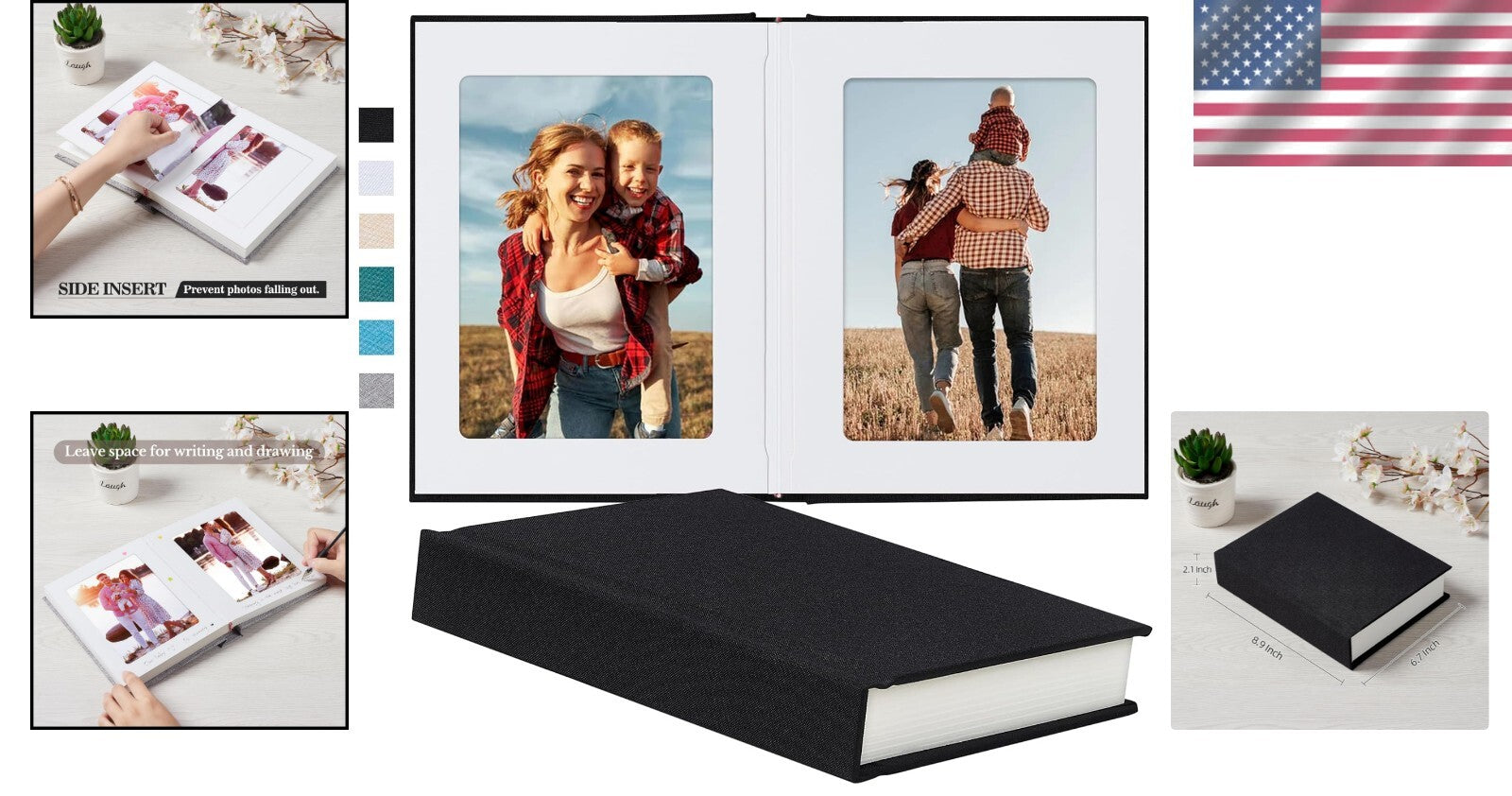 Customizable 5x7 Photo Book with Thick Pages - Perfect for Family Memories