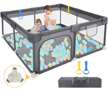 Load image into Gallery viewer, 52"x52" Spacious Baby Playpen - Safe Anti-Fall Indoor &amp; Outdoor Activity Center