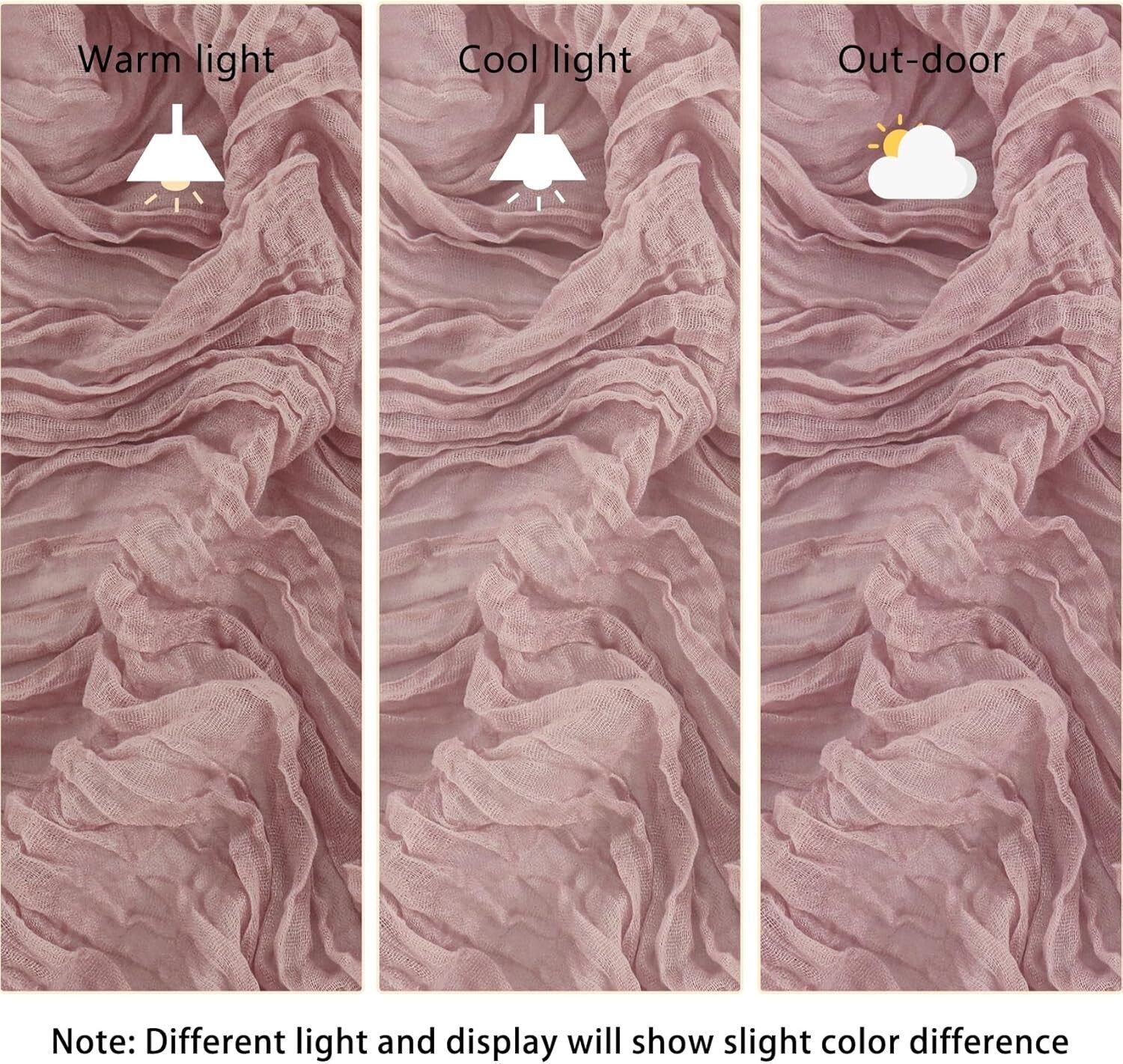 10Ft Dusty Pink Cheesecloth Table Runners - Perfect for Weddings & Celebrations