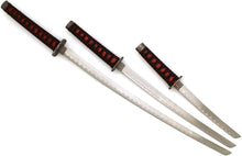 Load image into Gallery viewer, Stunning 3-Piece Samurai Sword Set: Katana, Wakizashi &amp; Tanto in Red Marble