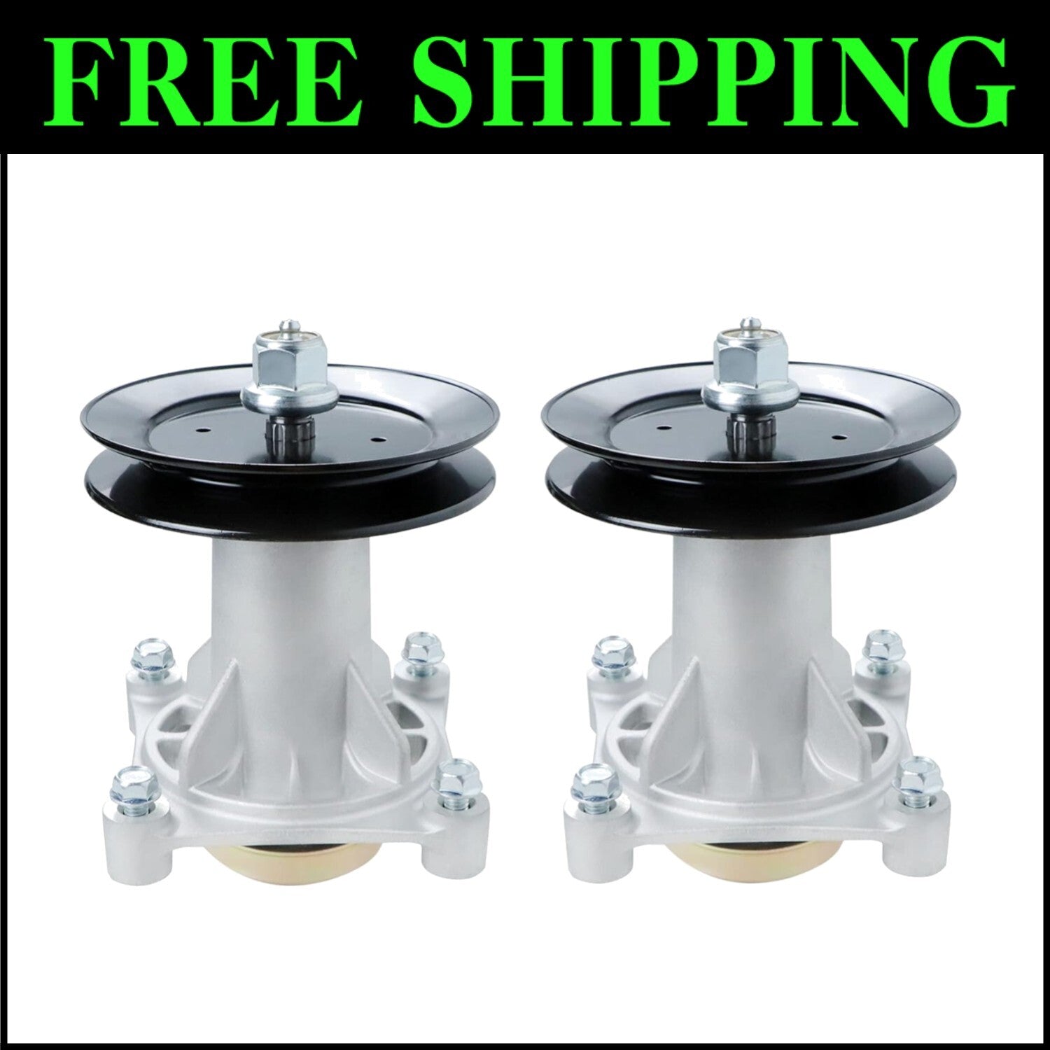 Efficient 2-Pack Spindle Assembly & Pulley for AYP 42", 46", 48", 54" Mowers