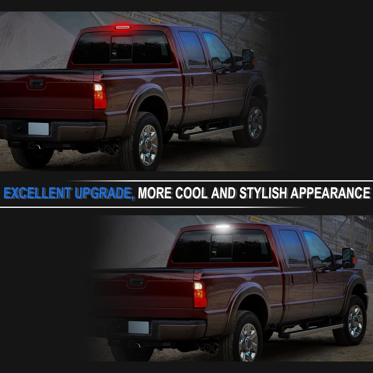 Stylish Smoked Third Brake Light for Ford Super Duty with LED Illumination