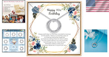 Load image into Gallery viewer, 40th Birthday Gifts for Women - Handmade Sterling Silver Necklace with Gift Box