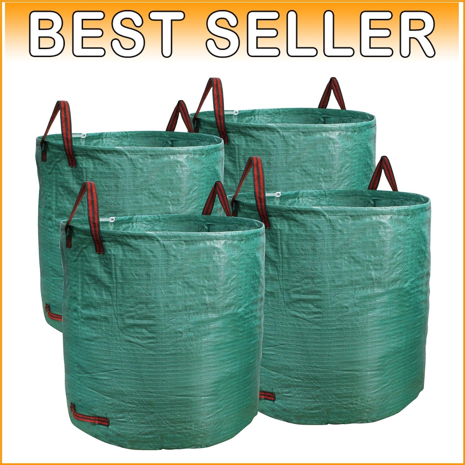 Extra Large 132 Gallon Garden Waste Bags - Durable, Collapsible & Easy to Handle