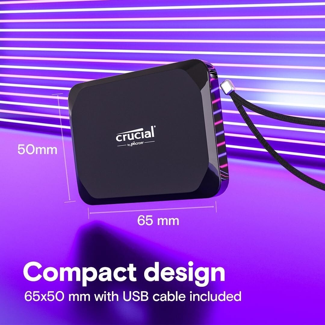 Compact 2TB External SSD - 1050MB/s Speed & Broad Compatibility for All Devices