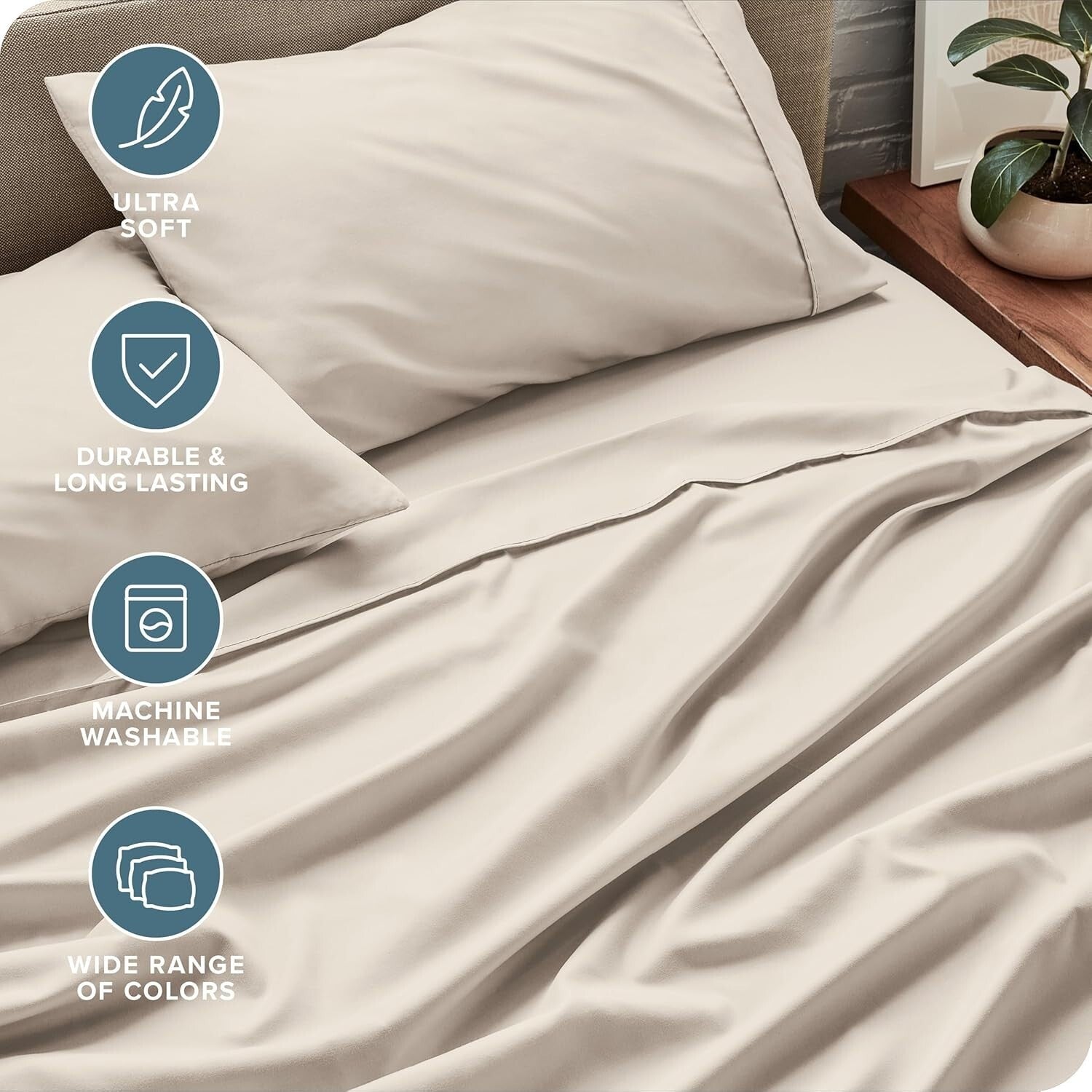 All-Season Luxury King Sheet Set - Lightweight Microfiber with Deep Pockets