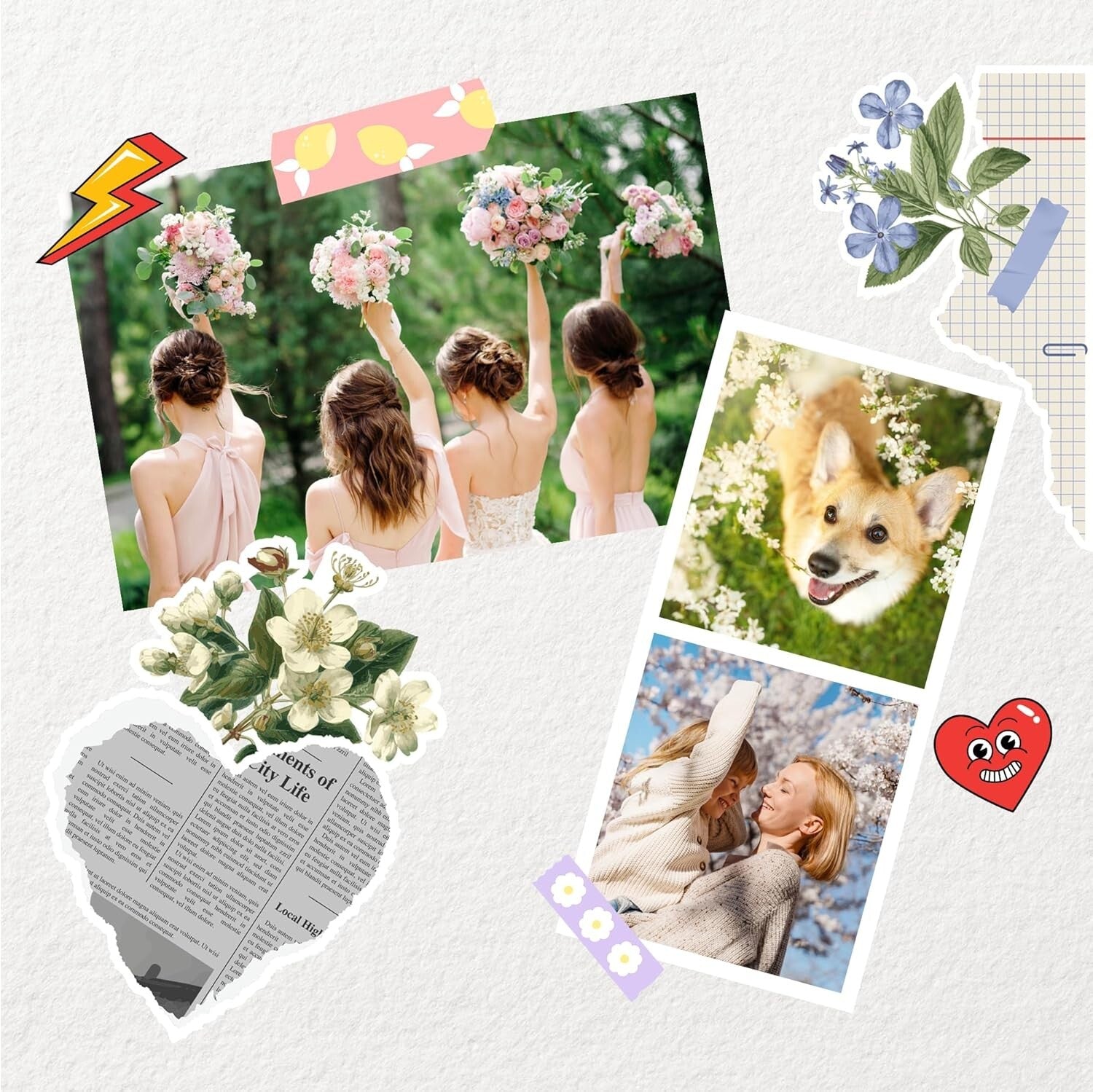 Portable Mini Shot 3 Retro Instant Camera & 60 Sheet Photo Printer Bundle, White