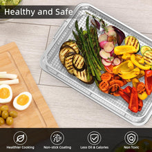 Load image into Gallery viewer, Value-Packed 9-Piece Stainless Steel Air Fryer Basket Set with Parchment Papers