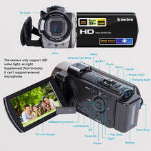 Load image into Gallery viewer, Compact 24MP Video Camera with 270° Rotating Screen &amp; Dual Batteries Included
