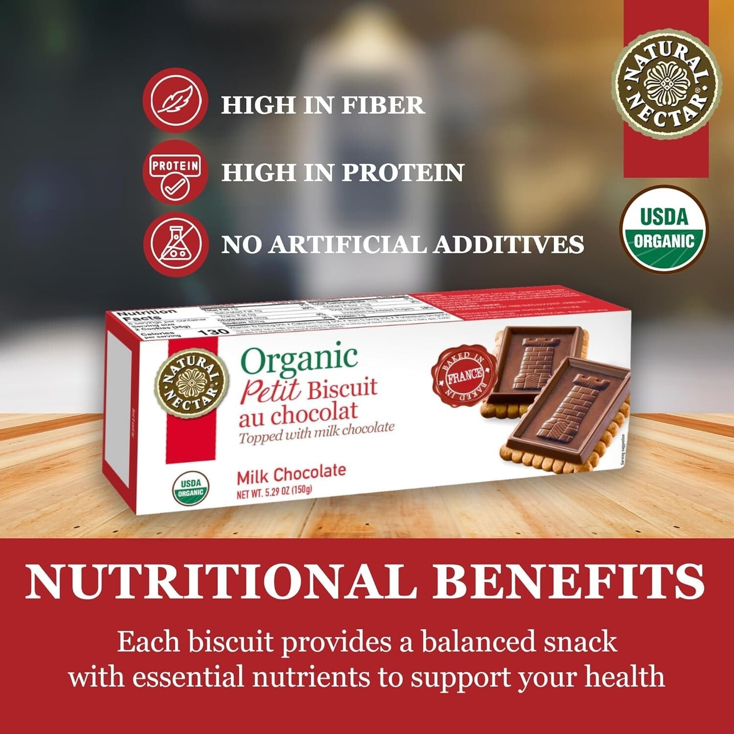Luxury Organic Milk Chocolate Petit Biscuit Pack - 12 Snacks, Ideal for Sharing