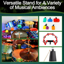 Load image into Gallery viewer, Professional Jam Block Percussion Stand - Stable Double Brace &amp; Cowbell Holder
