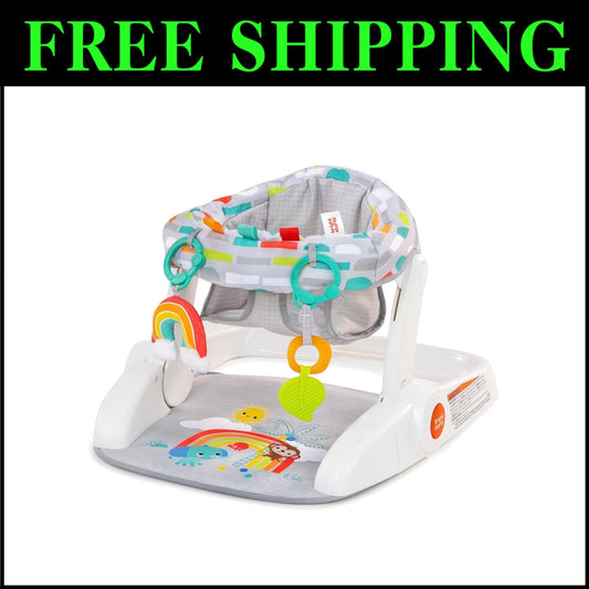 Learn-To-Sit Portable Baby Floor Seat 2 Positions with Sensory Toys, 4-12 Months