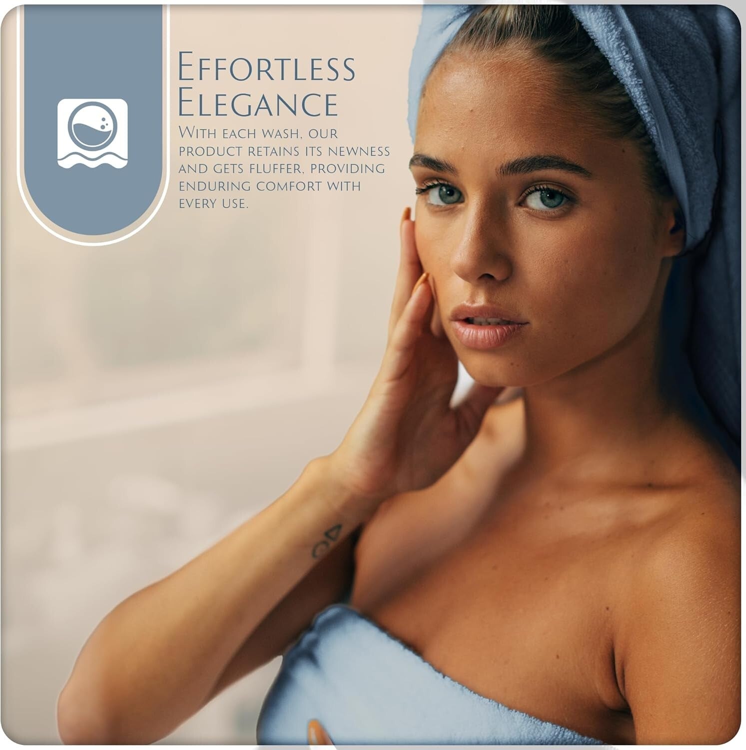 Plush and Absorbent Bath Towel Set - 2 Bath Towels, 2 Hand Towels, 2 Washcloths