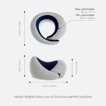 Load image into Gallery viewer, Compact Deep Blue Travel Neck Pillow with Asymmetrical Design - Washable Cover