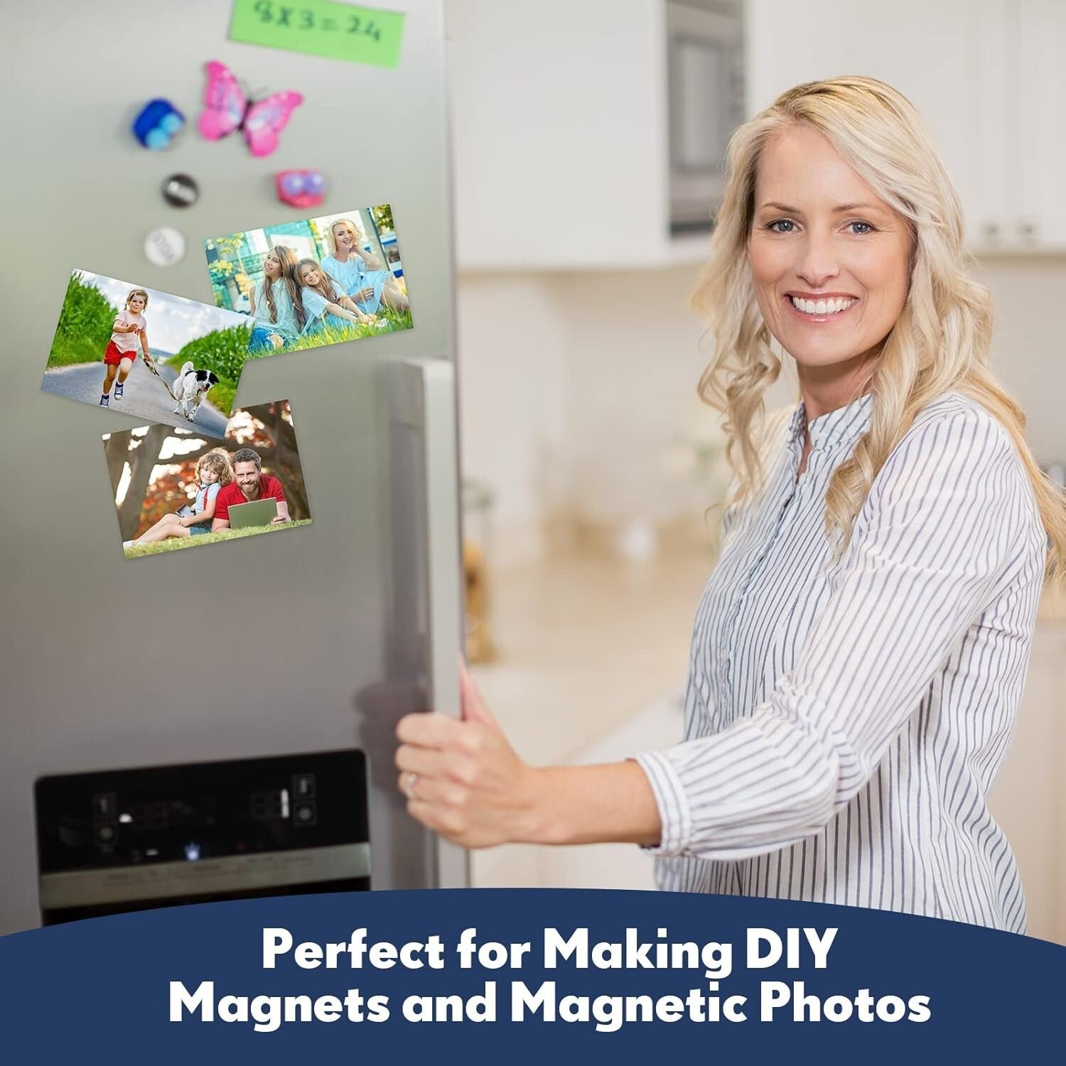 Adhesive Backing Magnetic Sheets 4x6 - Perfect for Photos & Crafts (150 Pcs)