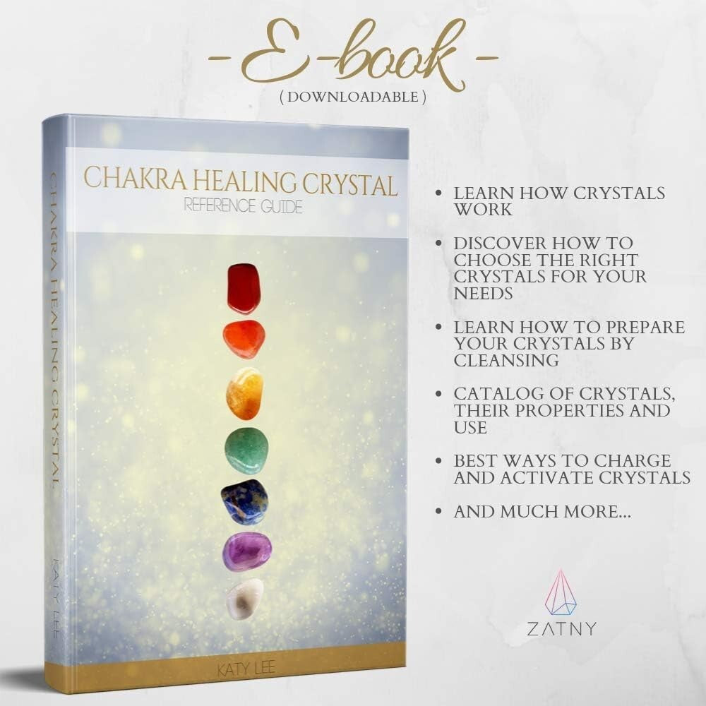 Complete 7 Chakra Stones Healing Kit - Amethyst, Rose Quartz & More in Gift Box