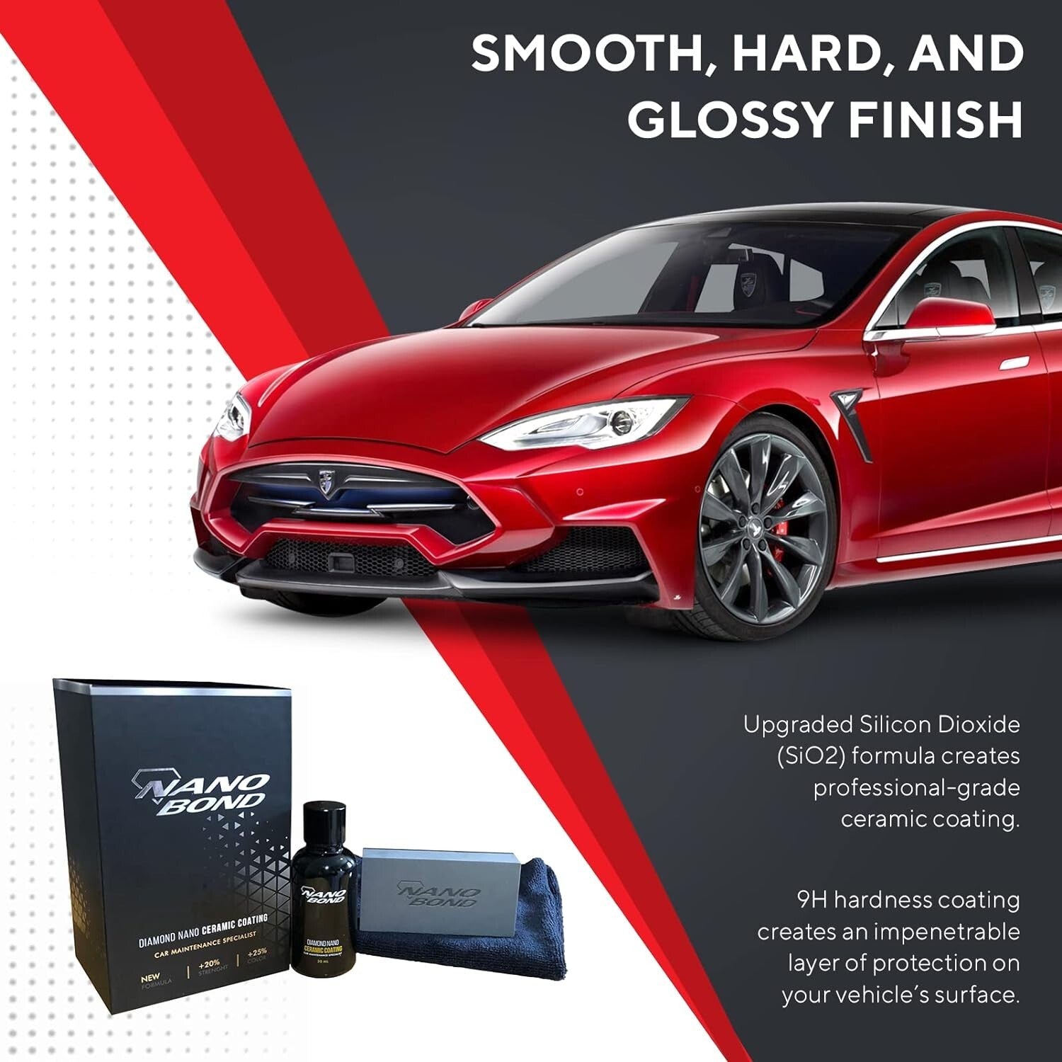Hydrophobic 9H PRO Ceramic Coating Kit - Long-lasting High Gloss Automotive Care