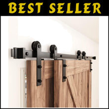 Load image into Gallery viewer, All-in-One 6FT Bypass Barn Door Hardware Kit - Stylish &amp; Functional Solution