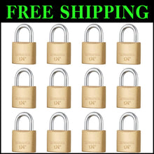 Load image into Gallery viewer, Compact Solid Brass Locks Keyed Alike for Tackle Boxes and Backpacks - 30mm