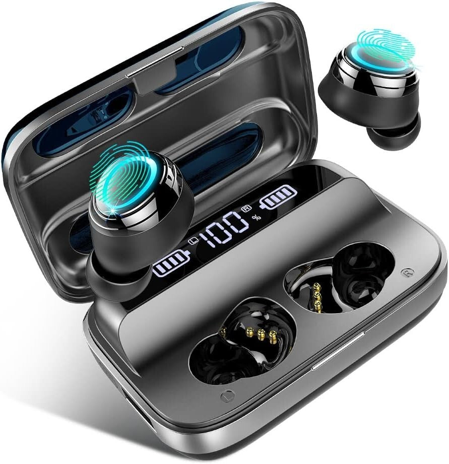 IP7 Waterproof Bluetooth 5.1 Earbuds with 140H Battery Life - Perfect for Sports