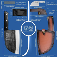 Load image into Gallery viewer, Handmade Serbian Chef Knife - 6.7 Inch Full Tang with Portable Leather Sheath