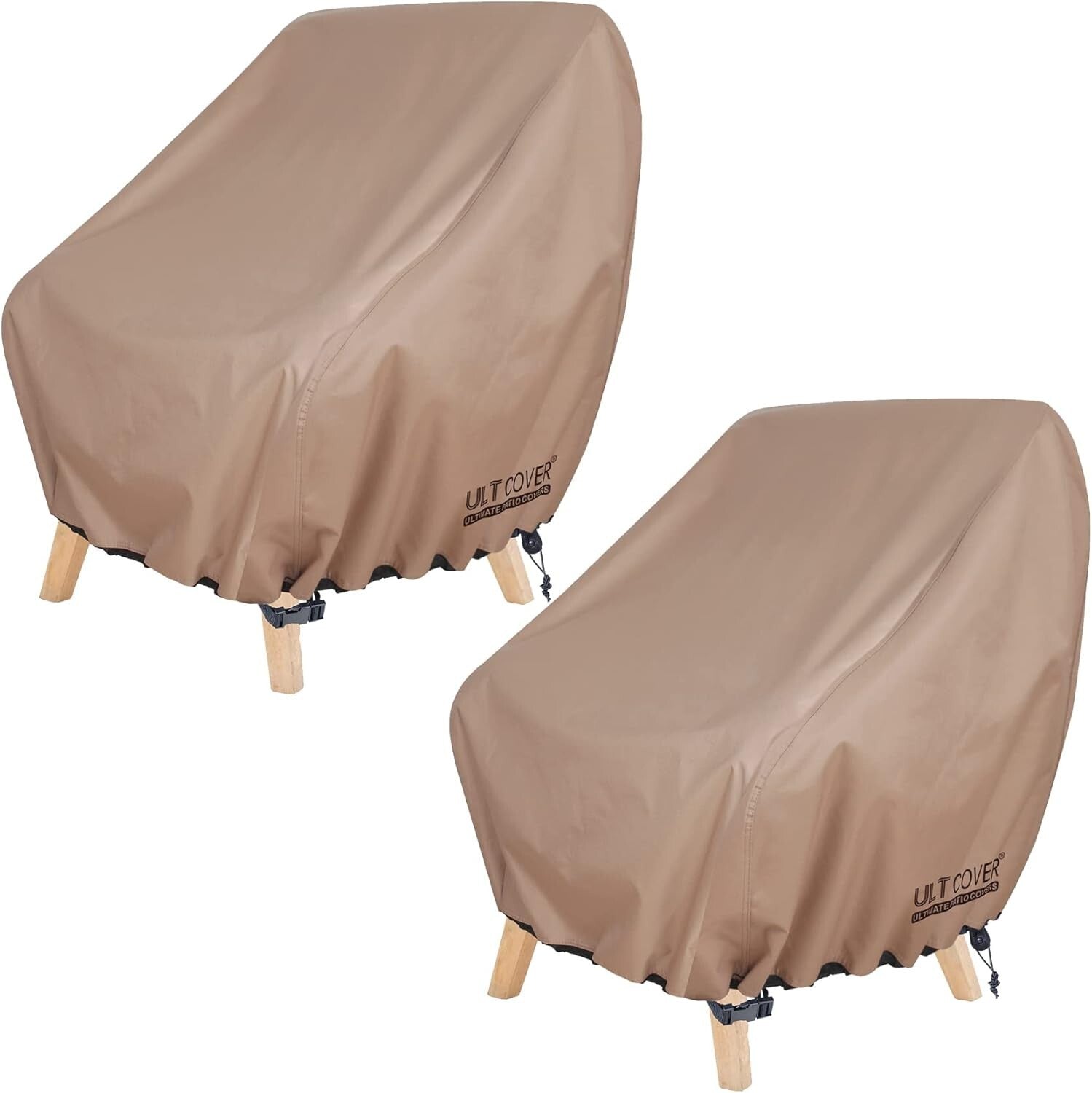 Waterproof Patio Chair Covers – Outdoor Lounge Protector for Deep Seats - 2 Pack