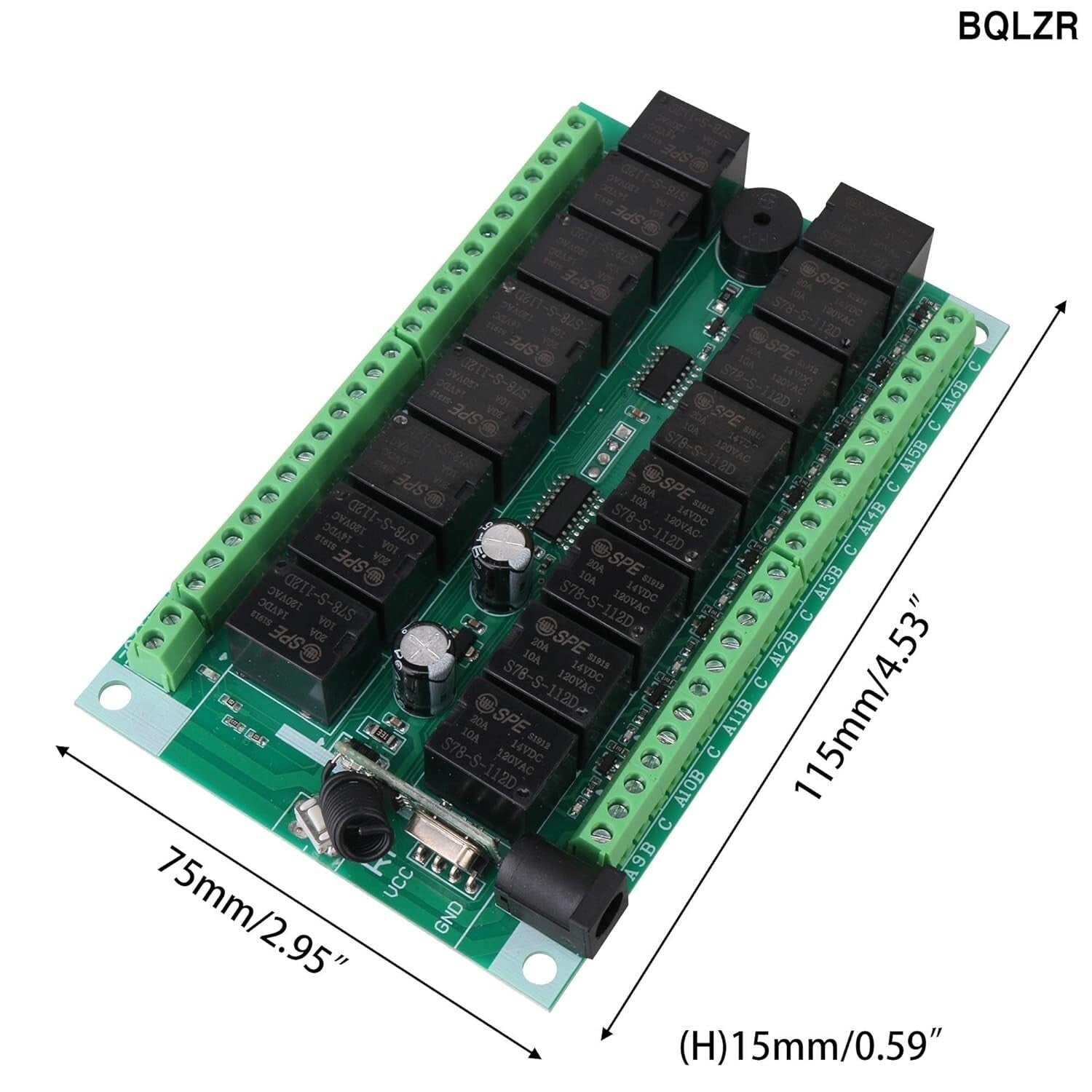 433MHZ 16-Channel Remote Control Relay Switch with 2 Transmitters for Efficiency