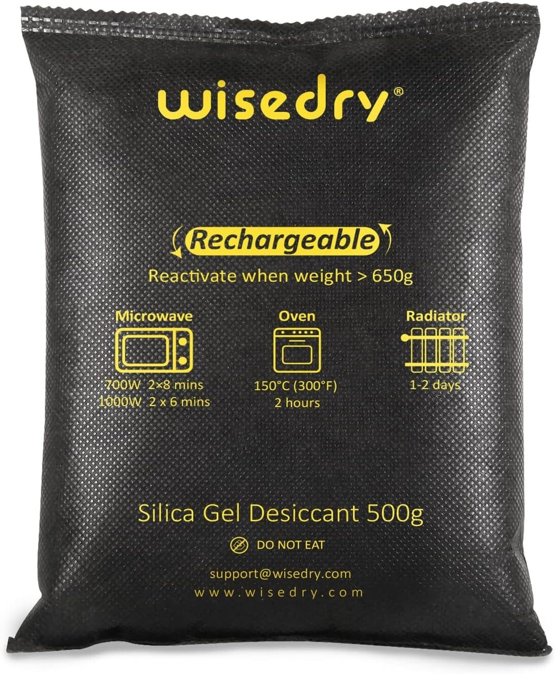 Large 4 x 500g Silica Gel Moisture Absorber Bags - Safe & Reusable Dehumidifier