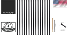 Load image into Gallery viewer, Matte Black Aluminum Balusters 32-Inch Round, Pack of 50 - Never-Rust Design