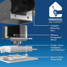 Load image into Gallery viewer, Seamless Ventilation: ENERGY STAR Bathroom Exhaust Fan with Easy Installation